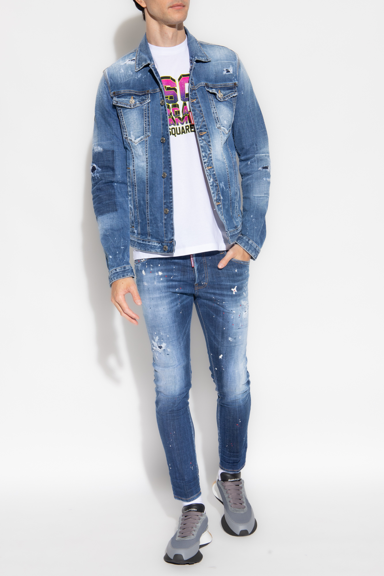 Dsquared2 20aw スケーター 44 ラインストーン クリスタル